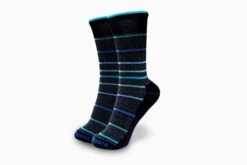 Mephisto Herringbone Stripe Sock - Black(Herringbone Stripe Sock Black)
